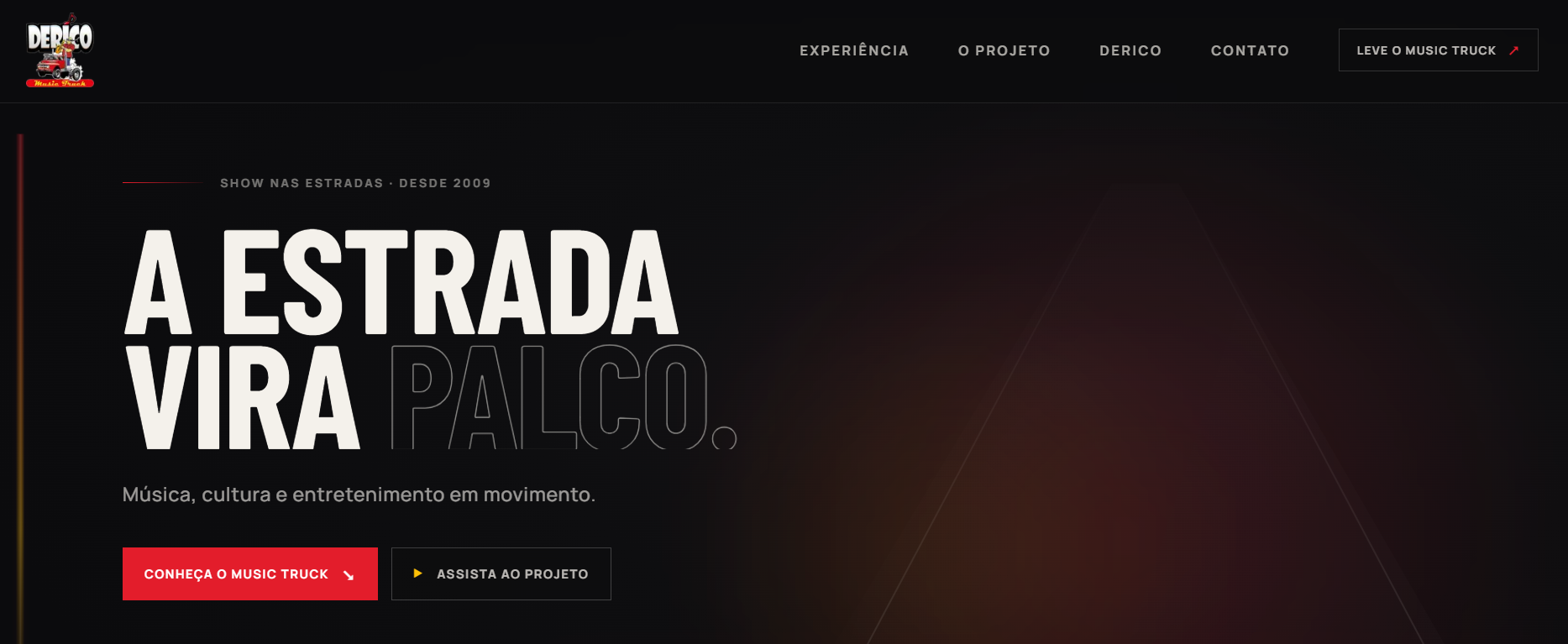 Captura de tela do projeto Derico Music Truck